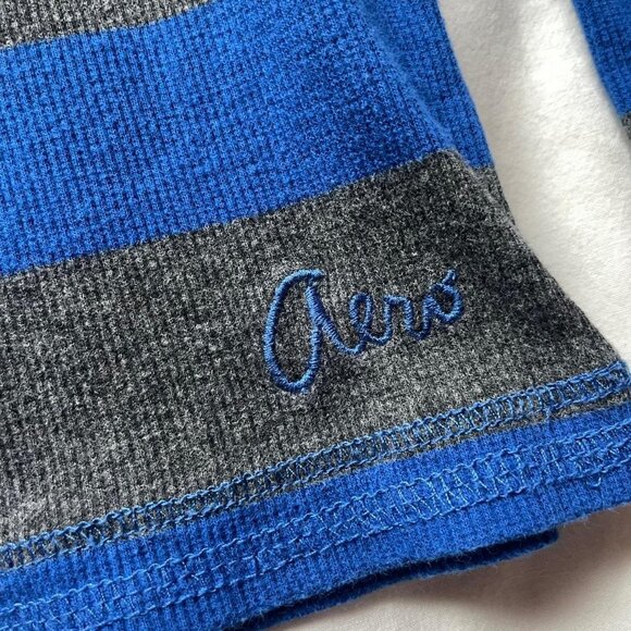 Aeropostale Blue and Grey Striped Long Sleeve Top - Picture 2 of 8